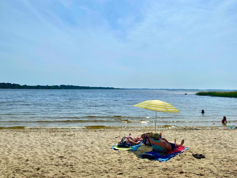 La plage de Caton à Sanguinet, dans les Landes