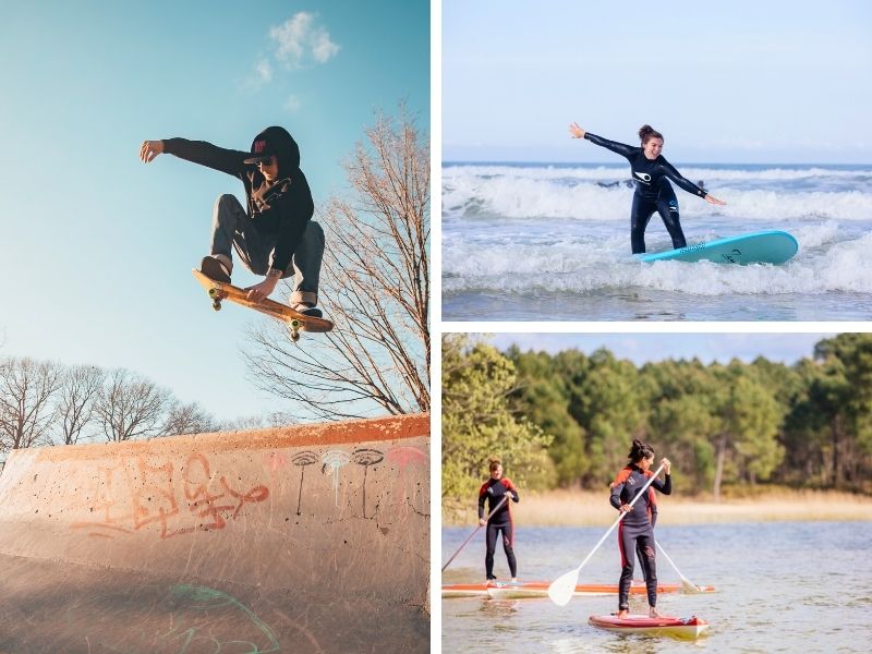 Surf, skate et paddle à Biscarrosse dans les Landes